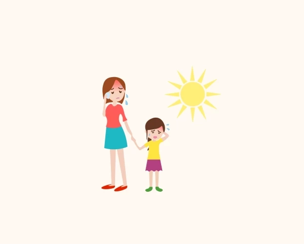 Чи відрізняються якось симптоми сонячного удару у дитини і у дорослої людини