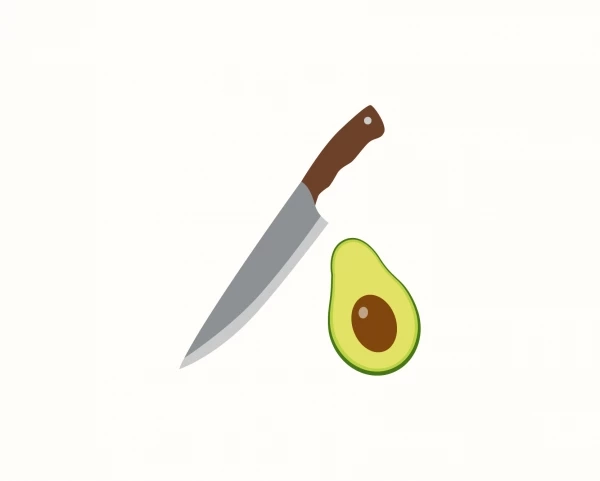 Никогда не разрезайте авокадо стальным ножом